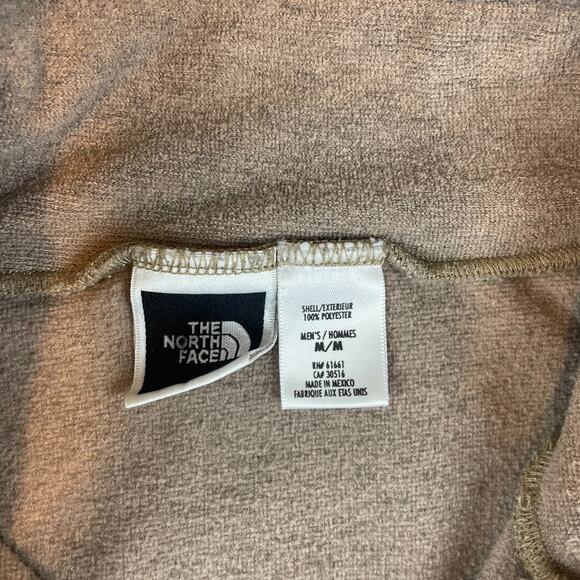 The North Face 1/4 Zip Mens Sz M Pullover Sweater Beige Tan - Picture 4 of 9